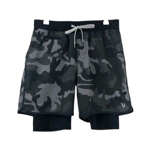 Vuori Mens‎ XL Stockton Active Compression Lined Athletic Gym Preppy Camo Shorts